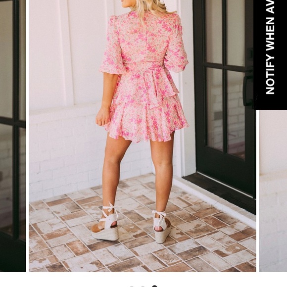 Pink Floral dress - Picture 3 of 5